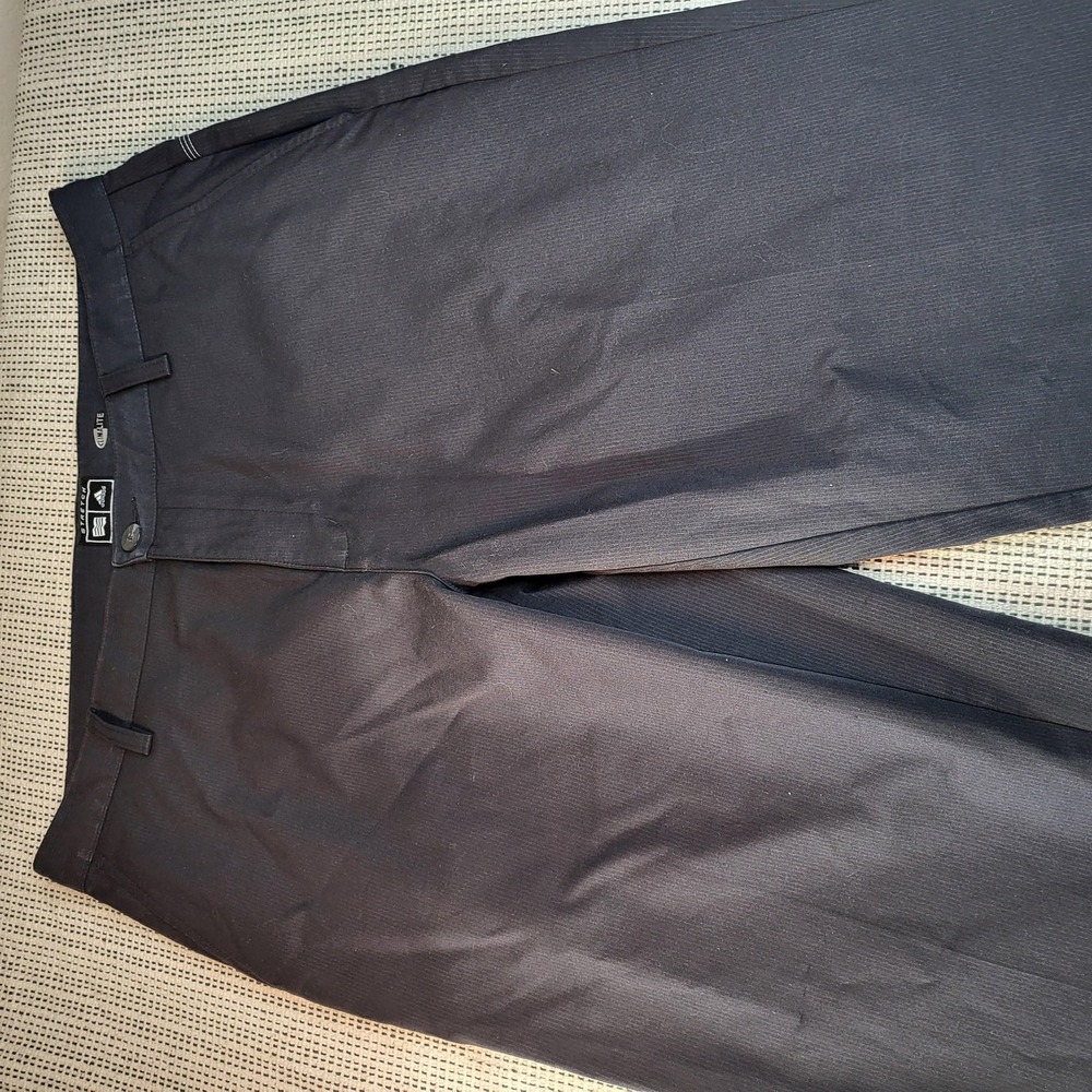 Adidas Pants Mens 36x32 Black Stretch Golf Khakis Clima Polyester Performance